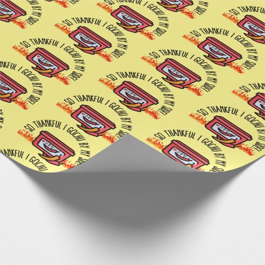 "Zo dankbaar dat ik langs mijn kant ga" Koreaanse  Cadeaupapier (Hoek)