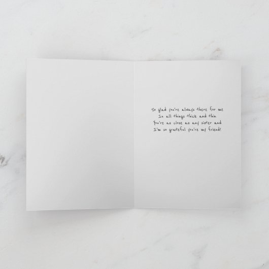 Zo dankbaar dat je mijn vriend Wenskaart bent Kaart (Binnen)