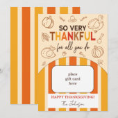 Zo Dankbaar Herfst Thanksgiving Cadeaukaarthouder Kaart (Voorkant / Achterkant)