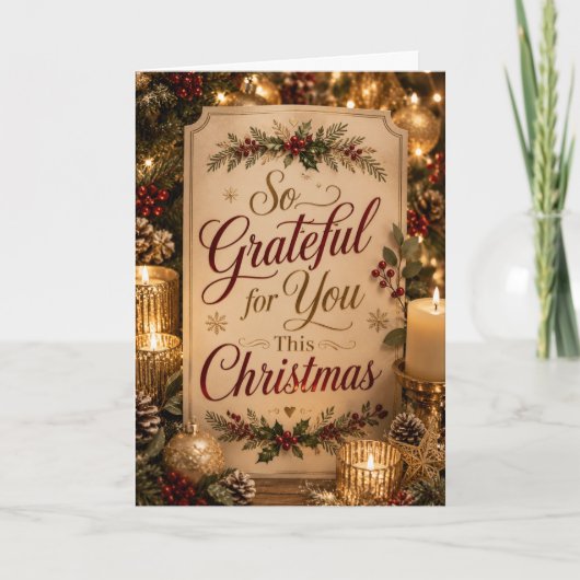 Zo Dankbaar Voor Jou Deze Kerstmis Kaart (Voorkant)