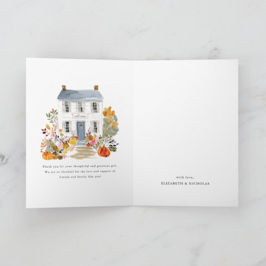 Zo dankbaar voor jou | Herfst Baby shower Bedankkaart (Binnen)