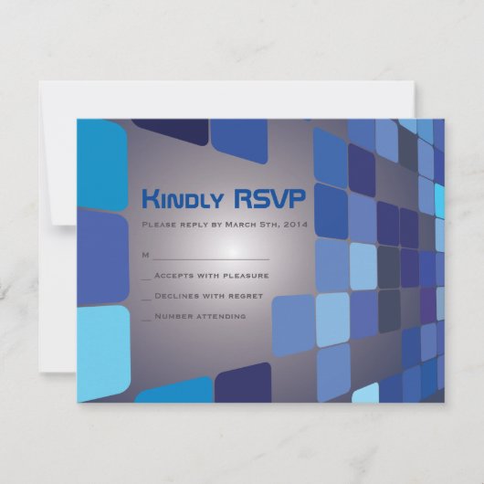 ZO DIGITAL Bar Bat Mitzvah Reply Card RSVP Kaartje (Voorkant)