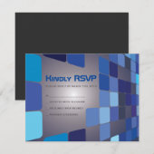 ZO DIGITAL Bar Bat Mitzvah Reply Card RSVP Kaartje (Voorkant / Achterkant)