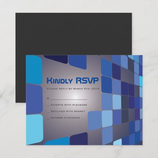 ZO DIGITAL Bar Bat Mitzvah Reply Card RSVP Kaartje (Voorkant / Achterkant)