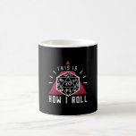 Zo draai ik - D20 toont een 20 Koffiemok<br><div class="desc">Rol in bordspel en pen en papier spelen een ontwerp. Dit d20-doekje shirt brengt je geluk! Rol meer dan twintig met dit gamer-shirt en win epische gevechten. Ontwerp voor geeks en gamers.</div>