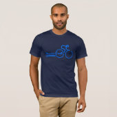Zo draai ik fietsslogan blauw t-shirt (Voorkant volledig)