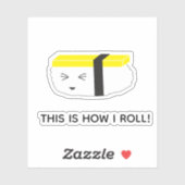 Zo draai ik Sushi Illustratie Sticker (Vel)