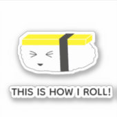 Zo draai ik Sushi Illustratie Sticker (Voorkant)