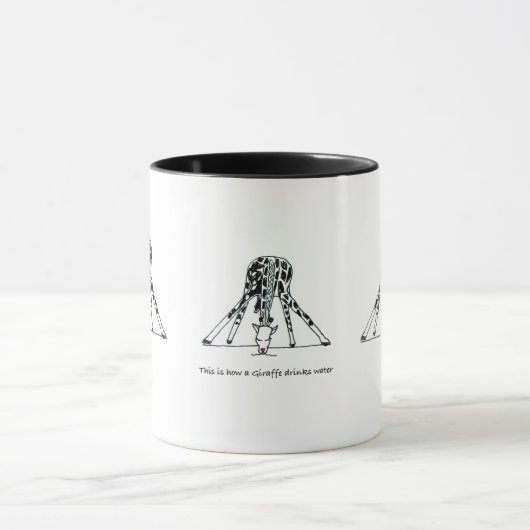 Zo Drink een Giraffe White wateren Mok (Midden)