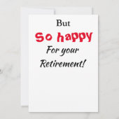 Zo droevig Pensionering Grappige Mopperkont Meisje Kaart (Achterkant)