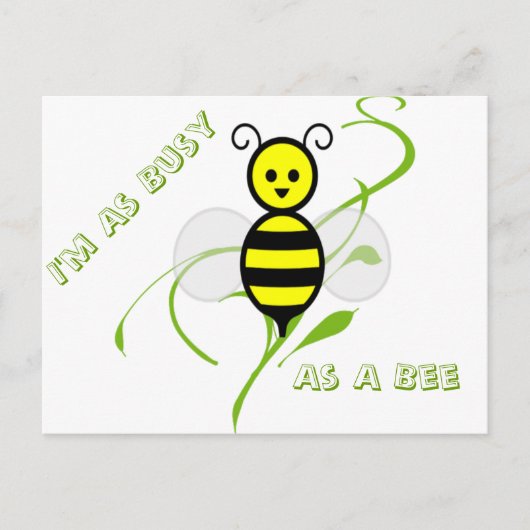 Zo druk als bijen briefkaart (Voorkant)