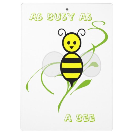 Zo druk als bijen klembord (Achterkant)