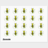 Zo druk als bijen ronde sticker (Vel)