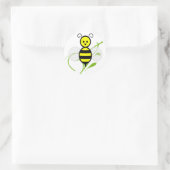Zo druk als bijen ronde sticker (Tas)