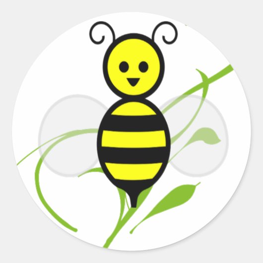 Zo druk als bijen ronde sticker (Voorkant)