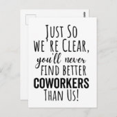 Zo duidelijk was dat je nooit een betere collega z briefkaart (Voorkant / Achterkant)