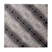 Zo  een decoratief roze en zwart tegeltje (Voorkant)