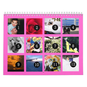 Zo eenvoudig als 1 tot 12 Maak een roze fotokalend Kalender