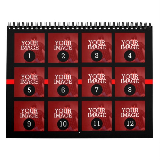 Zo eenvoudig als 1 tot 12 uw eigen foto van de rod kalender (Hoes)