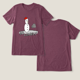 Zo eenzame Kerstmis – Sneeuwman in de storm Tri-Blend Shirt