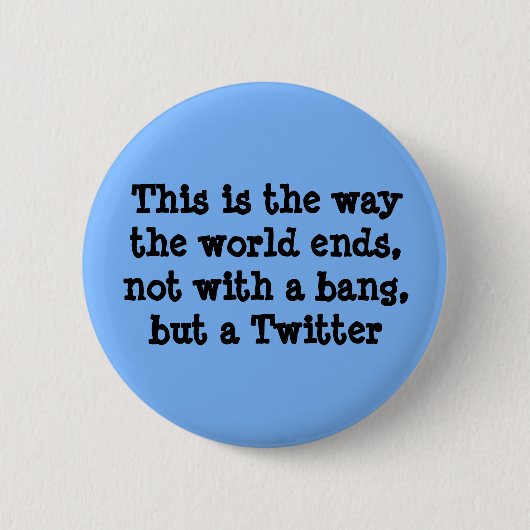 Zo eindigt de wereld ronde button 5,7 cm (Voorkant)