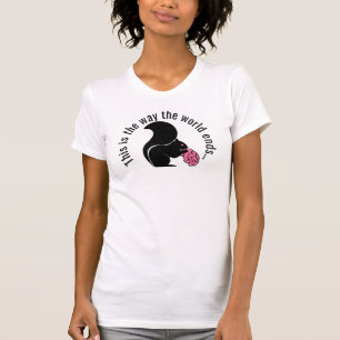 Zo eindigt de wereld, zombie squirrel t-shirt