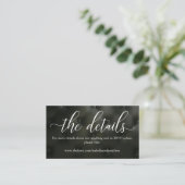 Zo Elegant Calligraphy Wedding Website Enclosure C Informatiekaartje (Staand voorkant)