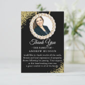 Zo Elegant Funeral Photo Hartelijk dank Bedankkaart (Staand voorkant)