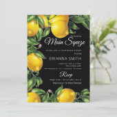Zo Elegant Lemon Bridal Shower Invitation Kaart (Staand voorkant)