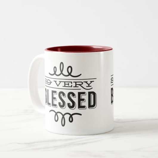 Zo erg bondig tweekleurige koffiemok (Voorkant links)