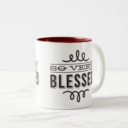 Zo erg bondig tweekleurige koffiemok (Voorkant rechts)