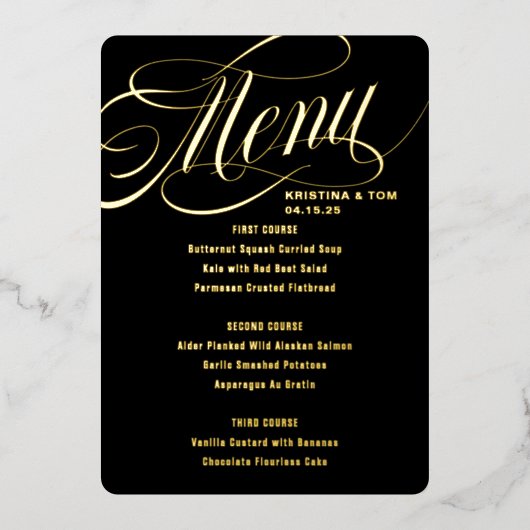 Zo Fantastisch Menu Echt Folie Uitnodiging (Voorkant)