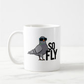 Zo Fly Funny Cool Pigeon Pun Koffiemok (Links)