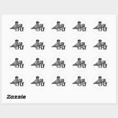 Zo Fly Funny Cool Pigeon Pun Ronde Sticker (Vel)