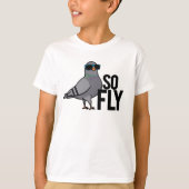 Zo Fly Funny Cool Pigeon Pun T-shirt (Voorkant)