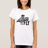 Zo Fly Funny Cool Pigeon Pun T-shirt (Voorkant)