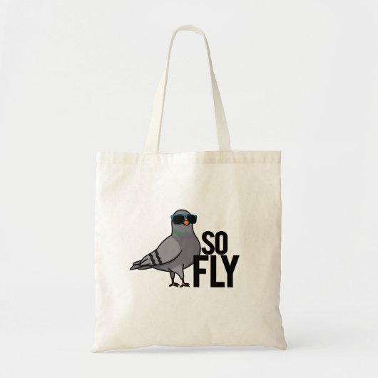 Zo Fly Funny Cool Pigeon Pun Tote Bag (Voorkant)