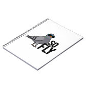 Zo Fly Grappige Koele Duif Pun Notitieboek (Linkerzijde)