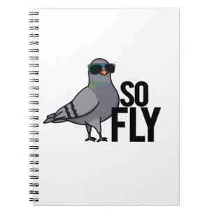 Zo Fly Grappige Koele Duif Pun Notitieboek