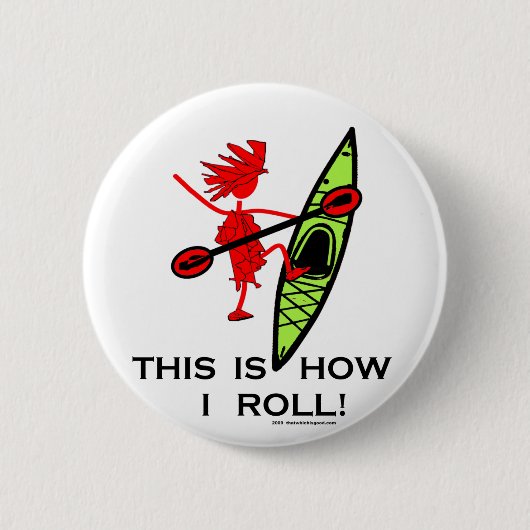 Zo ga ik rollen (Kayak) Ronde Button 5,7 Cm (Voorkant)