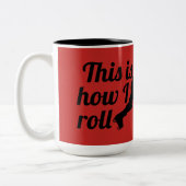 Zo ga ik rollen, Roller Derby skater Tweekleurige Koffiemok (Links)