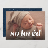 Zo geliefd als Valentijnsdag fotomarinegeboorte Aankondiging (Voorkant / Achterkant)