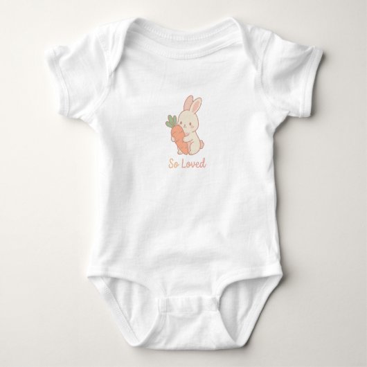 Zo Geliefd Bunny Baby Body'suit Romper (Voorkant)