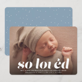 Zo geliefd Valentijnsdag foto blauwe geboorte Aankondiging