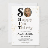 Zo gelukkig ben ik Uitnodiging van de Dertigste Ve (Voorkant)