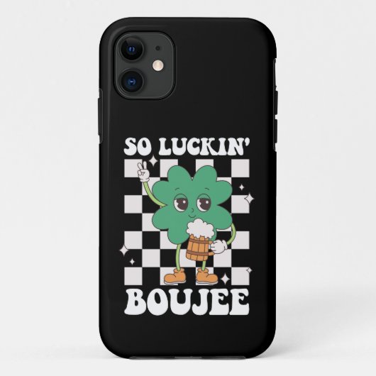 Zo Gelukkig Boujee Lucky Shamrock St Patrick's Day Case-Mate iPhone Case (Achterkant)