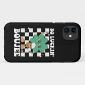 Zo Gelukkig Boujee Lucky Shamrock St Patrick's Day Case-Mate iPhone Case (Achterkant (horizontaal))