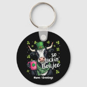Zo Gelukkig Boujee Retro St. Patrick's Day Sleutelhanger (Voorkant)