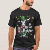 Zo Gelukkig Boujee Retro St. Patrick's Day  T-shirt (Voorkant)