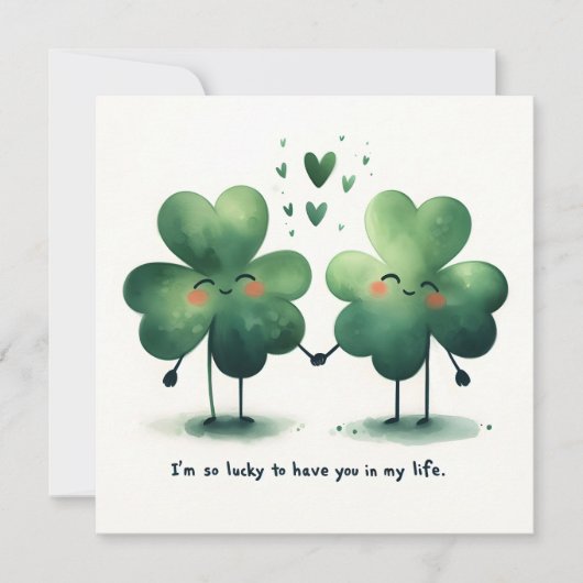 Zo gelukkig dat ik je in mijn leven heb feestdagenkaart (Voorkant)